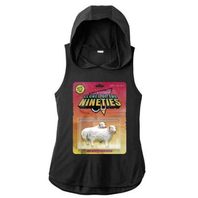 Sheep Farm Animal Toys Clones Of The Nineties Ladies PosiCharge Tri-Blend Wicking Draft Hoodie Tank