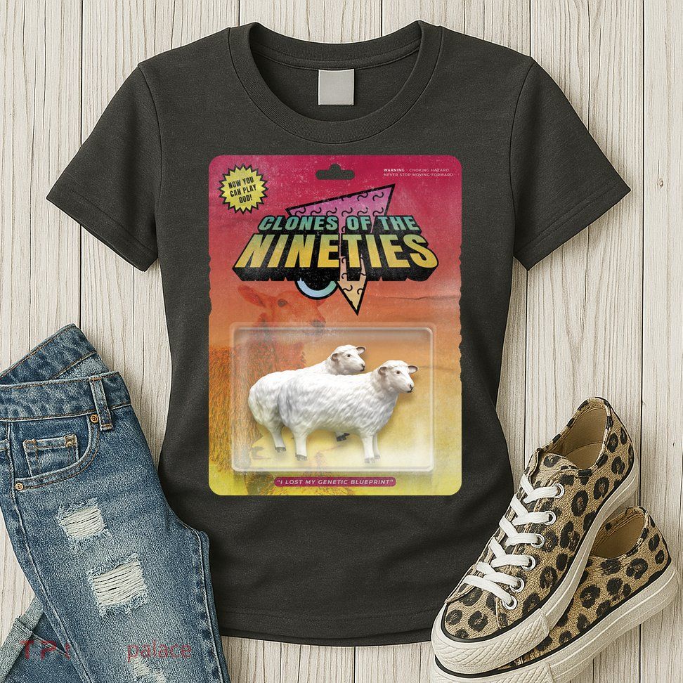 Sheep Farm Animal Toys Clones Of The Nineties Womens T-Shirt