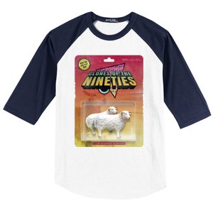 Sheep Farm Animal Toys Clones Of The Nineties Baseball Sleeve Shirt