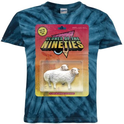 Sheep Farm Animal Toys Clones Of The Nineties Kids Tie-Dye T-Shirt