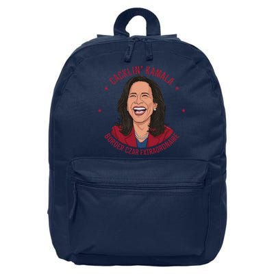 Socialdudtees Funny Anti Kamala Harris Laughing Cartoon 16 in Basic Backpack