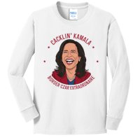 Socialdudtees Funny Anti Kamala Harris Laughing Cartoon Kids Long Sleeve Shirt