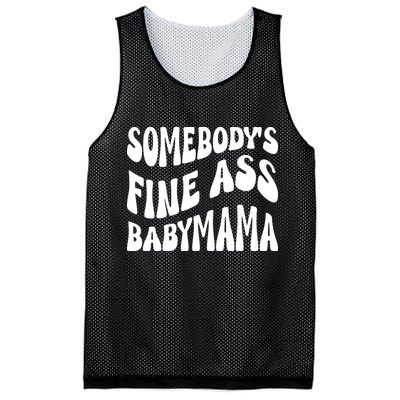 Somebodys Fine Ass Baby Mama Cute Mesh Reversible Basketball Jersey Tank