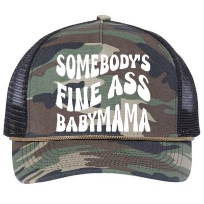 Somebodys Fine Ass Baby Mama Cute Retro Rope Trucker Hat Cap