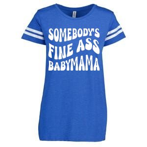 Somebodys Fine Ass Baby Mama Cute Enza Ladies Jersey Football T-Shirt