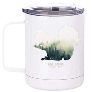 Squirrel Forest Animal Nature Environment Earth Day 12 oz Stainless Steel Tumbler Cup