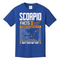 Scorpio Facts Astrology Horoscope Scorpio Birthday Month Gift Kids T-Shirt