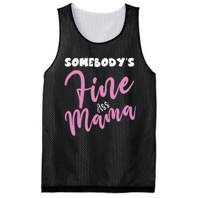 Somebodys Fine Ass Mama Saying Milfhot Pink Momma Mesh Reversible Basketball Jersey Tank