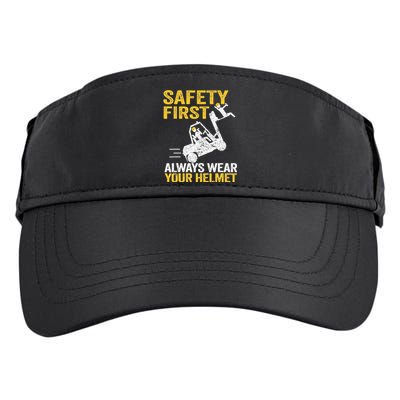 Safety First Always Wear Your Helmet Funny Forklift Driver Adult Drive Performance Visor