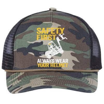 Safety First Always Wear Your Helmet Funny Forklift Driver Retro Rope Trucker Hat Cap