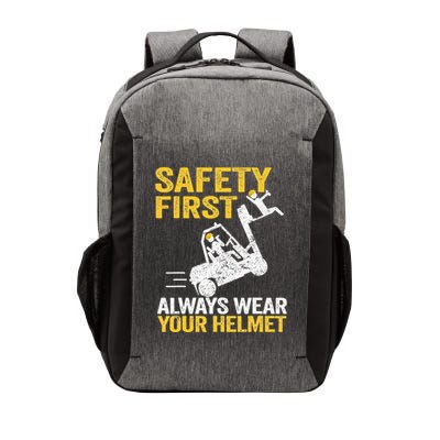 Safety First Always Wear Your Helmet Funny Forklift Driver Vector Backpack