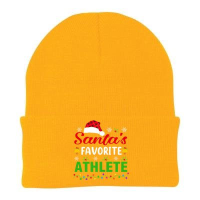 SantaS Favorite Athlete Funny Christmas Athlete Xmas Gift Knit Cap Winter Beanie