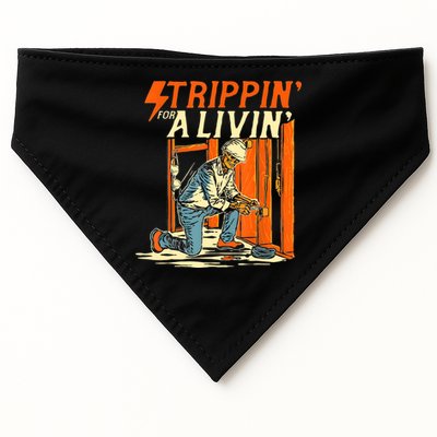 Stripping For A Living Electrician Work Electrical Worker USA-Made Doggie Bandana