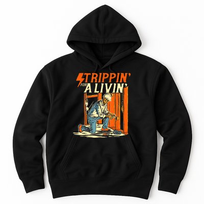 Stripping For A Living Electrician Work Electrical Worker Hoodie