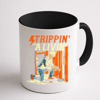 Stripping For A Living Electrician Work Electrical Worker Mug