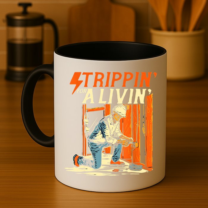 Stripping For A Living Electrician Work Electrical Worker Mug