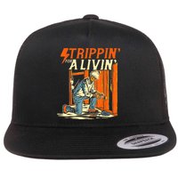 Stripping For A Living Electrician Work Electrical Worker Flatbill Hat