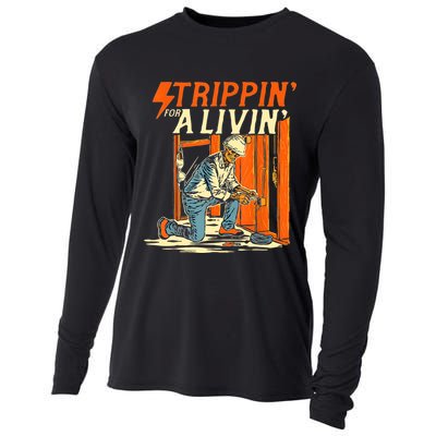Stripping For A Living Electrician Work Electrical Worker Cooling Performance Long Sleeve Crew