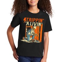 Stripping For A Living Electrician Work Electrical Worker Kids T-Shirt