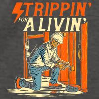 Stripping For A Living Electrician Work Electrical Worker Vector Backpack