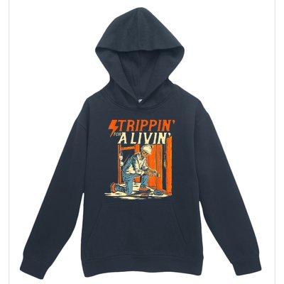 Stripping For A Living Electrician Work Electrical Worker Urban Pullover Hoodie