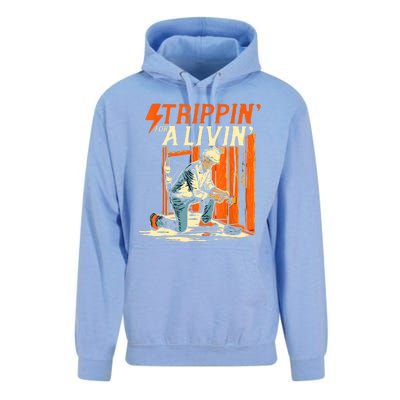 Stripping For A Living Electrician Work Electrical Worker Unisex Surf Hoodie