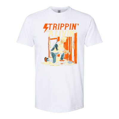 Stripping For A Living Electrician Work Electrical Worker Softstyle CVC T-Shirt