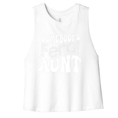 Somebody's Feral Aunt Women's Racerback Cropped Tank