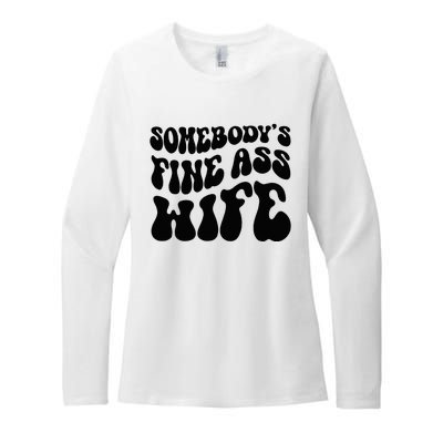 SomebodyS Fine Ass Wife Funny Girl Saying Womens CVC Long Sleeve Shirt