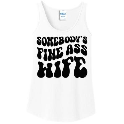 SomebodyS Fine Ass Wife Funny Girl Saying Ladies Essential Tank