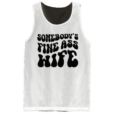 SomebodyS Fine Ass Wife Funny Girl Saying Mesh Reversible Basketball Jersey Tank