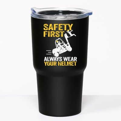Safety First Always Wear Your Helmet Funny Forklift Driver Tumbler