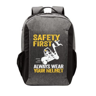 Safety First Always Wear Your Helmet Funny Forklift Driver Vector Backpack