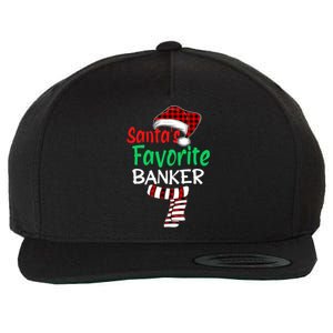 SantaS Favorite Banker Christmas Santa Red Plaid Claus Gift Wool Snapback Cap