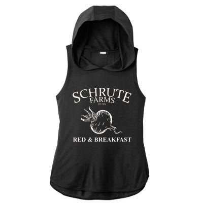 Schrute Farms Bed And Breakfast The Office Funny Ladies PosiCharge Tri-Blend Wicking Draft Hoodie Tank