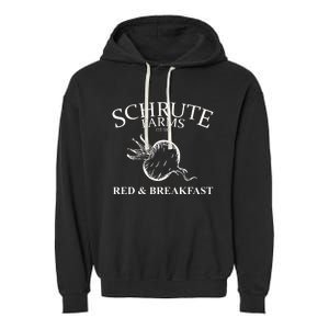 Schrute Farms Bed And Breakfast The Office Funny Garment-Dyed Fleece Hoodie