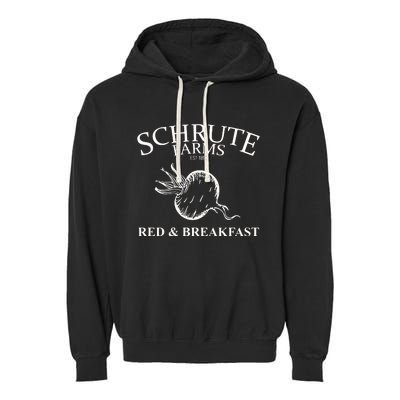 Schrute Farms Bed And Breakfast The Office Funny Garment-Dyed Fleece Hoodie