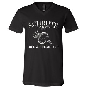 Schrute Farms Bed And Breakfast The Office Funny V-Neck T-Shirt