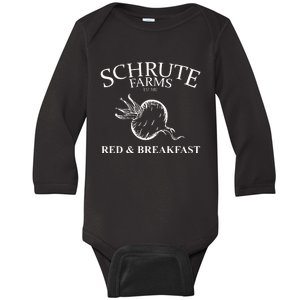 Schrute Farms Bed And Breakfast The Office Funny Baby Long Sleeve Bodysuit