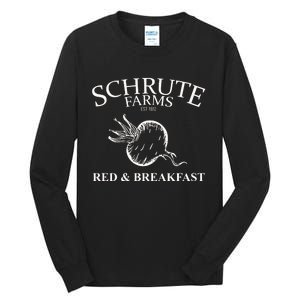 Schrute Farms Bed And Breakfast The Office Funny Tall Long Sleeve T-Shirt