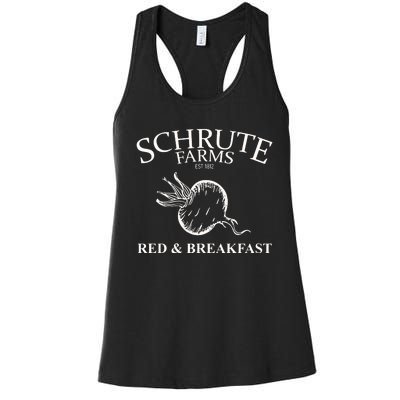 Schrute Farms Bed And Breakfast The Office Funny Women's Racerback Tank