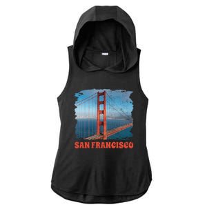 San Francisco Bridge Ladies PosiCharge Tri-Blend Wicking Draft Hoodie Tank