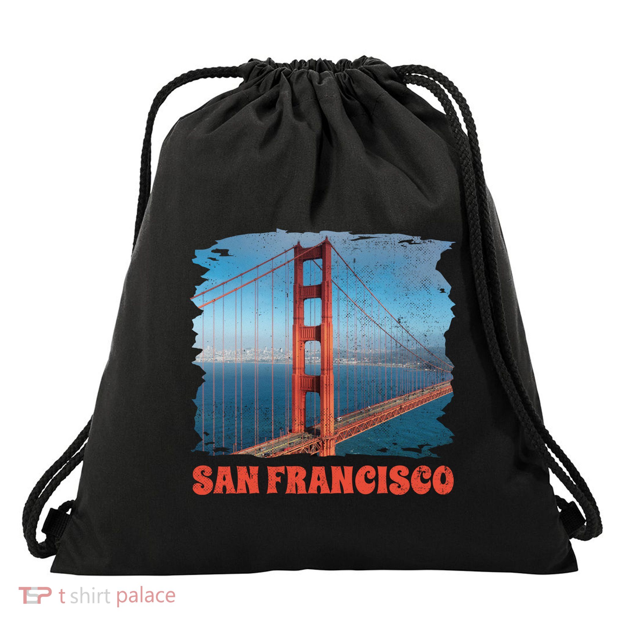 San Francisco Bridge Drawstring Bag