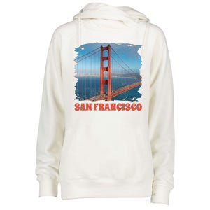 San Francisco Bridge Womens Funnel Neck Pullover Hood