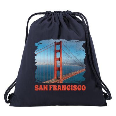 San Francisco Bridge Drawstring Bag