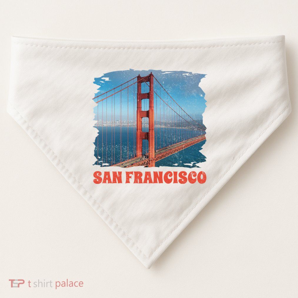 San Francisco Bridge USA-Made Doggie Bandana