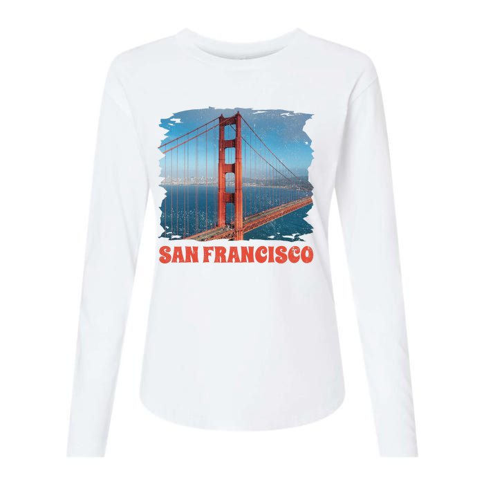 San Francisco Bridge Womens Cotton Relaxed Long Sleeve T-Shirt