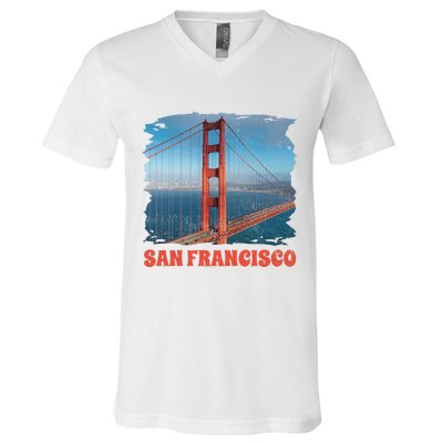 San Francisco Bridge V-Neck T-Shirt