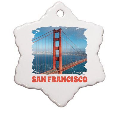 San Francisco Bridge Ceramic Star Ornament