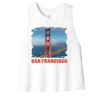 San Francisco Bridge Women's Racerback Cropped Tank